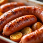 scopri la ricetta facile e gustosa di salsiccia al forno con patate: un piatto sorprendente che conquisterà il tuo palato e renderà le tue cene indimenticabili.