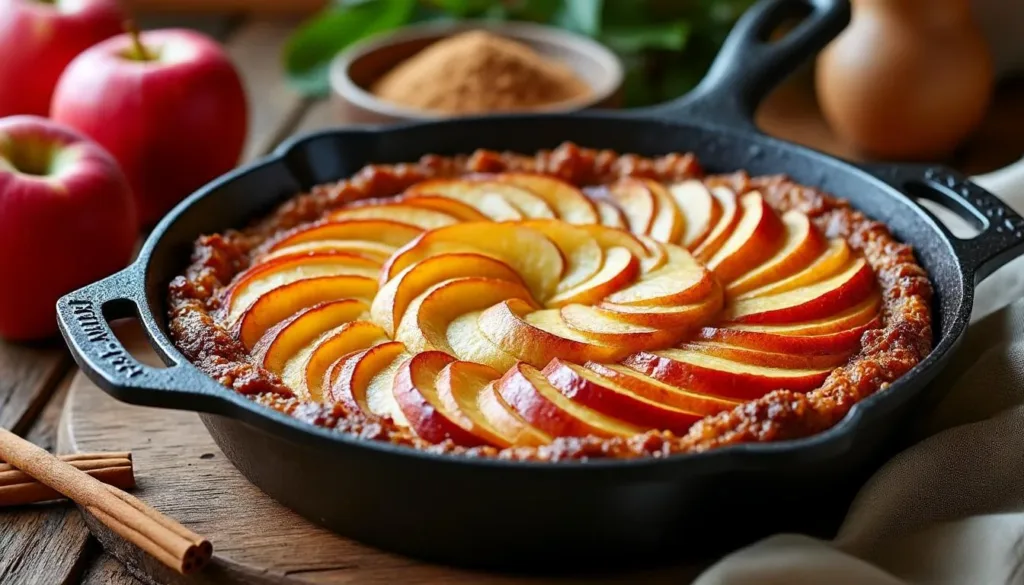Questa ricetta di torta di mele si prepara facilmente senza forno con una semplice padella
