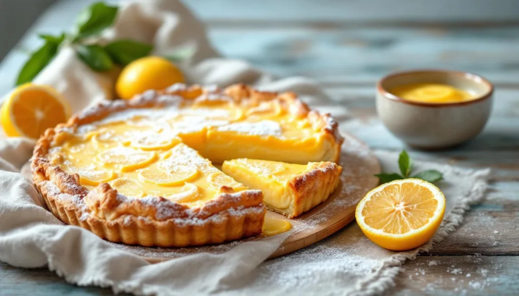 scopri la ricetta originale toscana della torta della nonna con crema al limone, facile da seguire passo passo per un dolce tradizionale e delizioso.